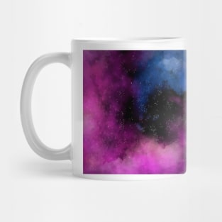 Colorful watercolor spiral nebula galaxy background Mug